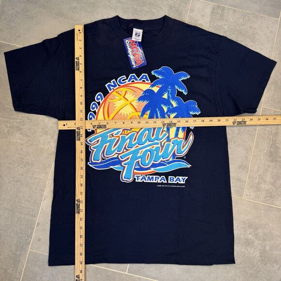 Vintage 1999 NCAA Final Four Tampa Bay T-Shirt Logo 7 Navy Blue Sz -Large NWT - Picture 8 of 12